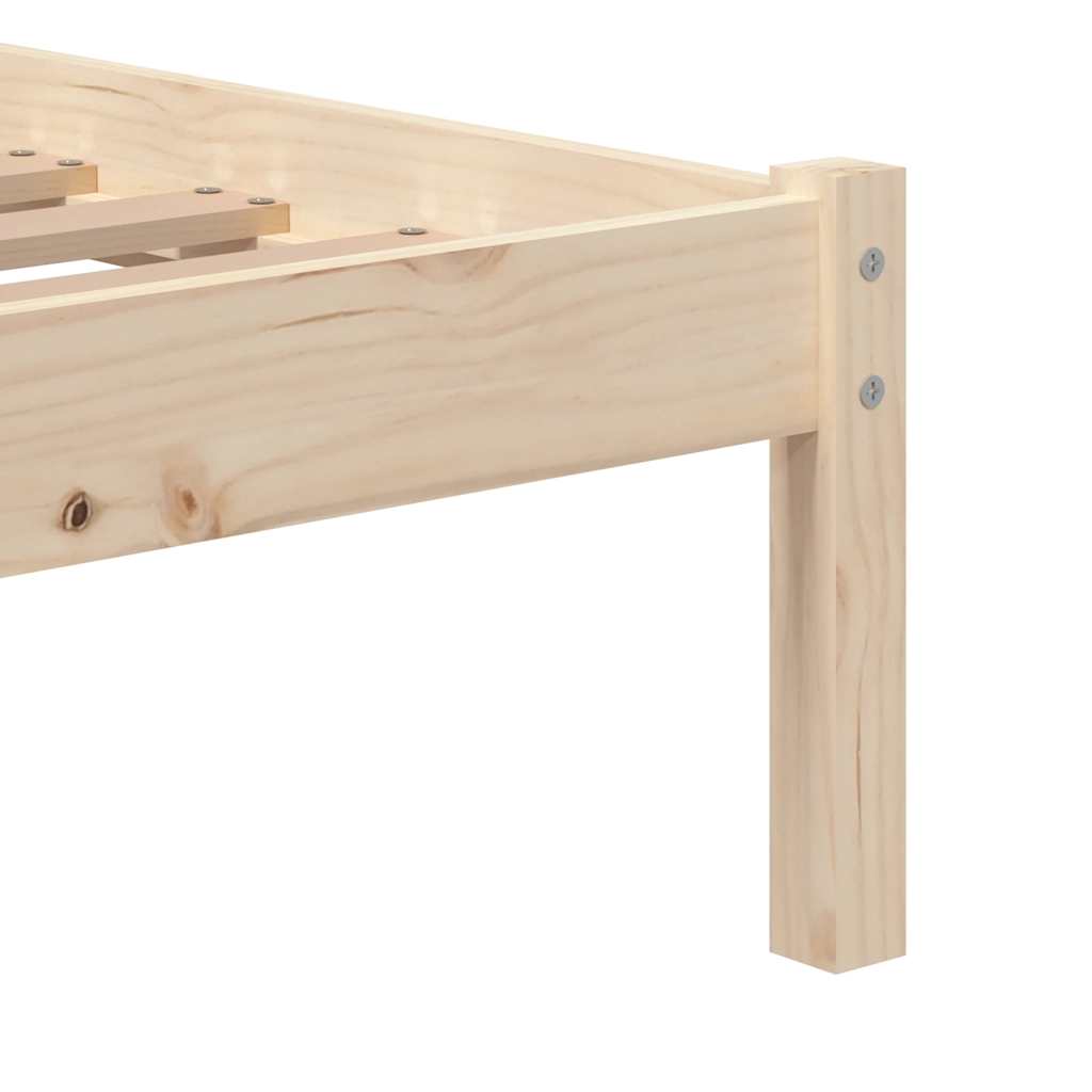 vidaXL Bed Frame Solid Wood 75x190 cm