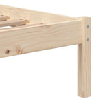 vidaXL Bed Frame Solid Wood 75x190 cm
