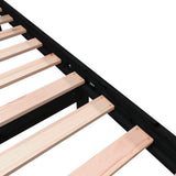 vidaXL Bed Frame Solid Pine Wood Black 75x190 cm