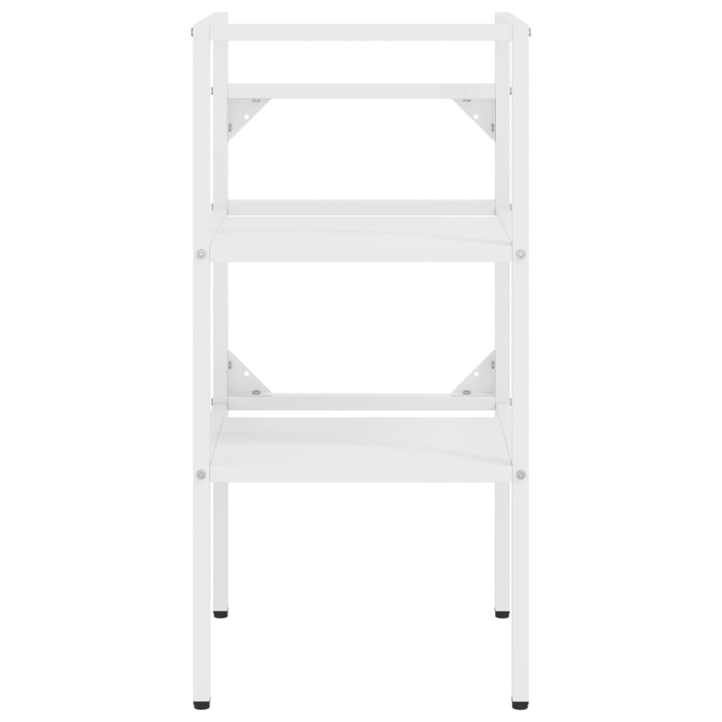 vidaXL Washbasin Frame with Integrated Sink Iron White