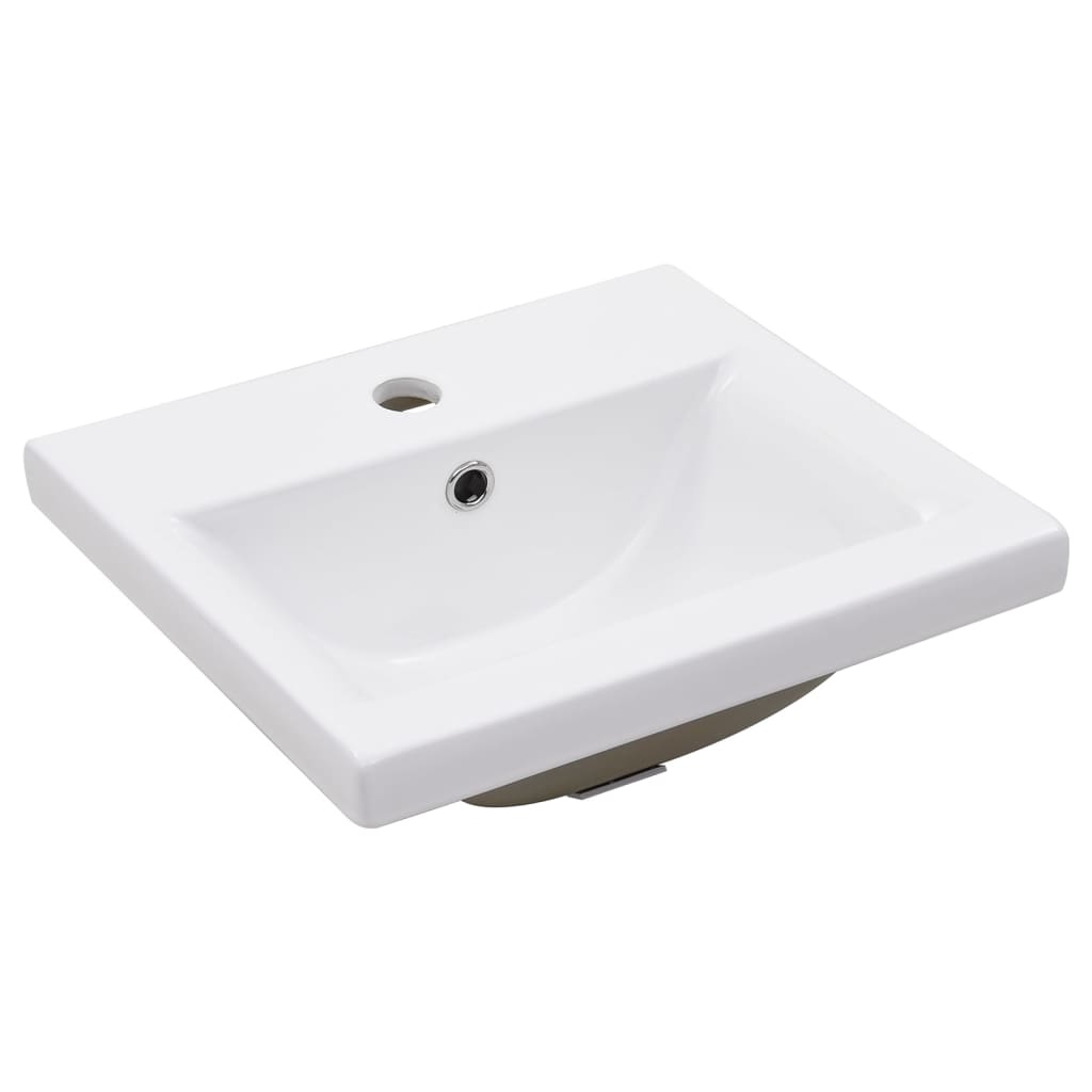 vidaXL Washbasin Frame with Integrated Sink Iron White