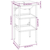 vidaXL Washbasin Frame with Integrated Sink Iron White