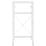 vidaXL Wastafelframe met inbouwwastafel ijzer wit