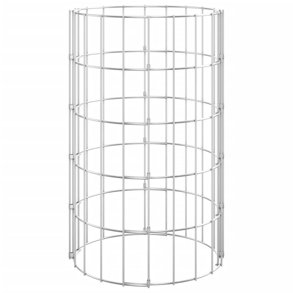 vidaXL Gabion post round Ø30x50 cm galvanized steel