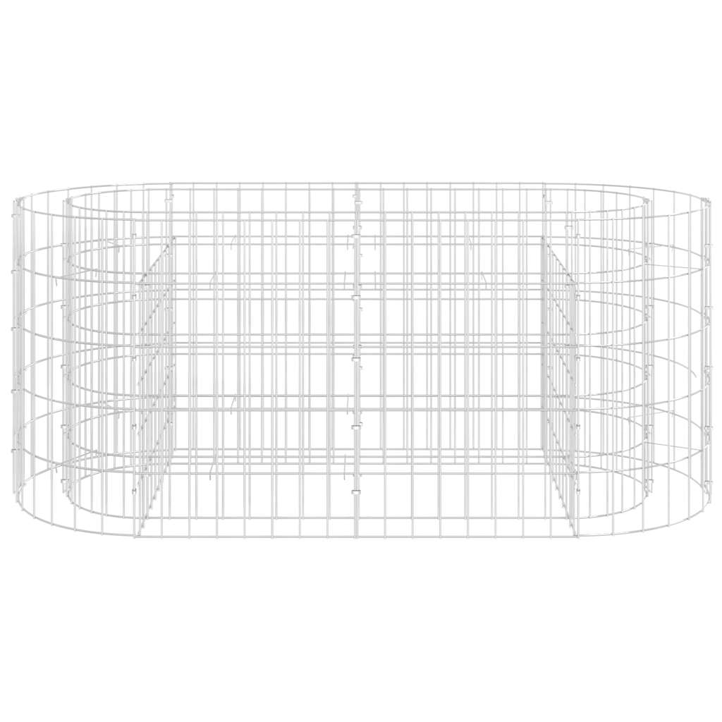 vidaXL Gabion plantenbak verhoogd 120x50x50 cm gegalvaniseerd ijzer