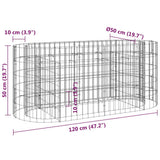 vidaXL Gabion plantenbak verhoogd 120x50x50 cm gegalvaniseerd ijzer