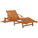 vidaXL Sun Lounger Set with Table Solid Acacia Wood