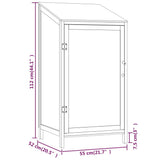vidaXL Tuinschuur 55x52x112 cm massief vurenhout