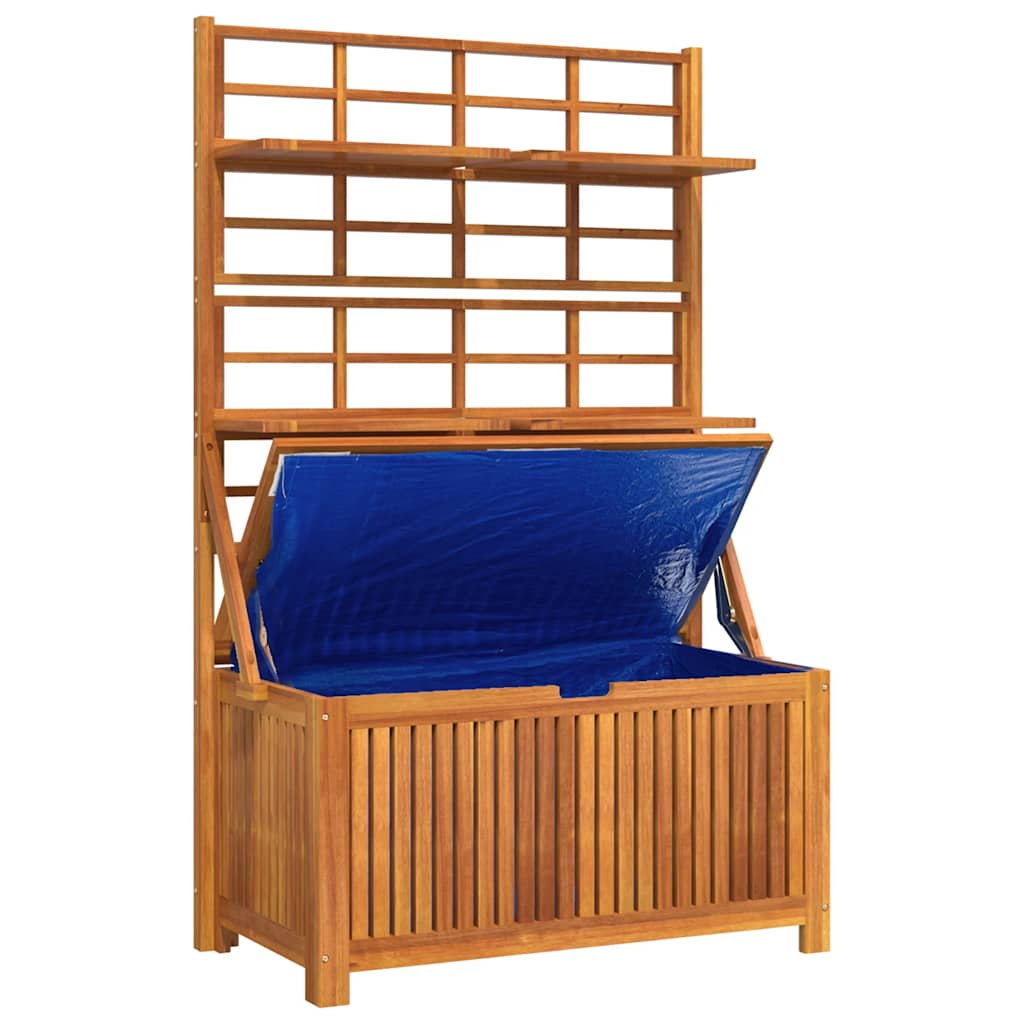 vidaXL Opbergbox met latwerk 99x50x160 cm massief acaciahout