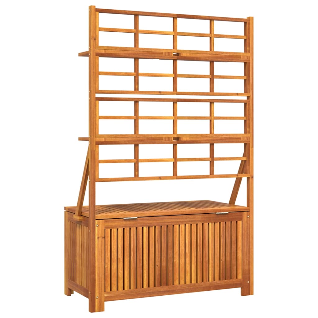 vidaXL Opbergbox met latwerk 99x50x160 cm massief acaciahout