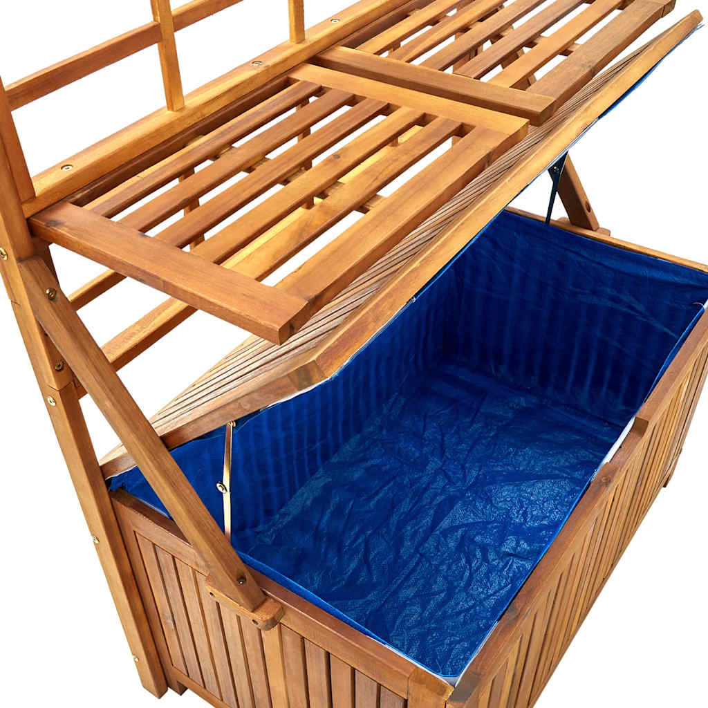 vidaXL Opbergbox met latwerk 99x50x160 cm massief acaciahout