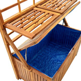 vidaXL Opbergbox met latwerk 99x50x160 cm massief acaciahout