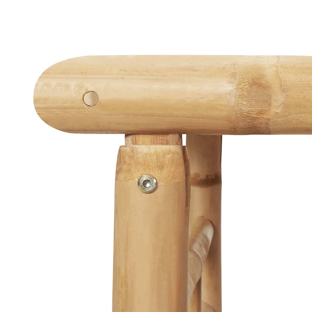 vidaXL 2-delige Loungeset met kussens bamboe donkergrijs