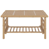 vidaXL 2-delige Loungeset met kussens bamboe donkergrijs