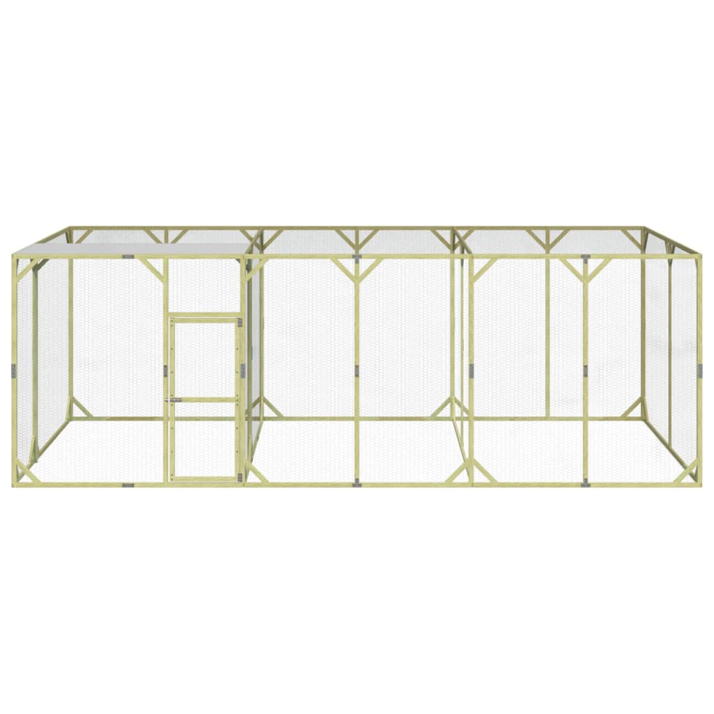 vidaXL Kippenhok 200x400x200 cm geïmpregneerd massief grenenhout