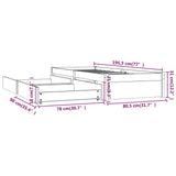 vidaXL Bedframe met lades 75x190 cm