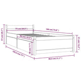 vidaXL Cadre de lit avec lits 75x190 cm