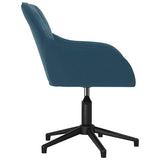 vidaXL Eetkamerstoelen draaibaar 2 st fluweel blauw