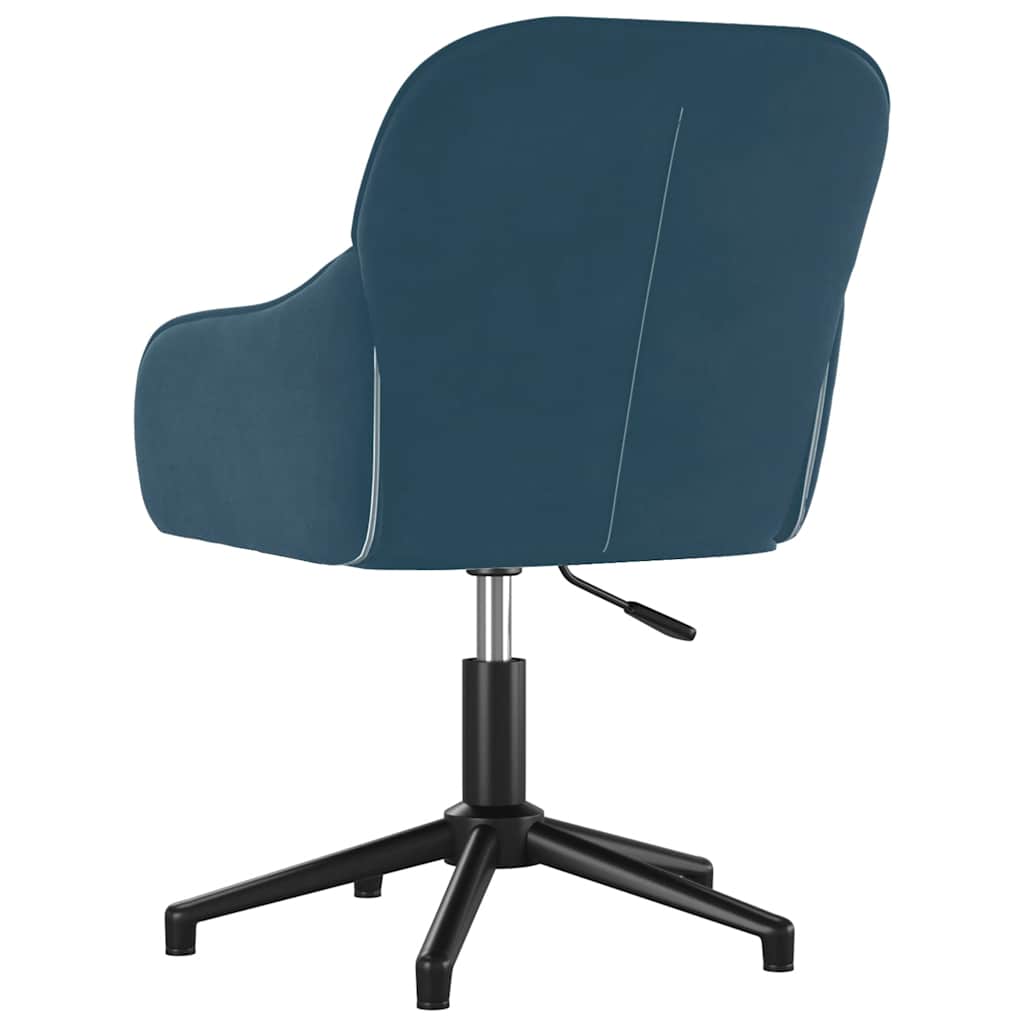 vidaXL Eetkamerstoelen draaibaar 2 st fluweel blauw