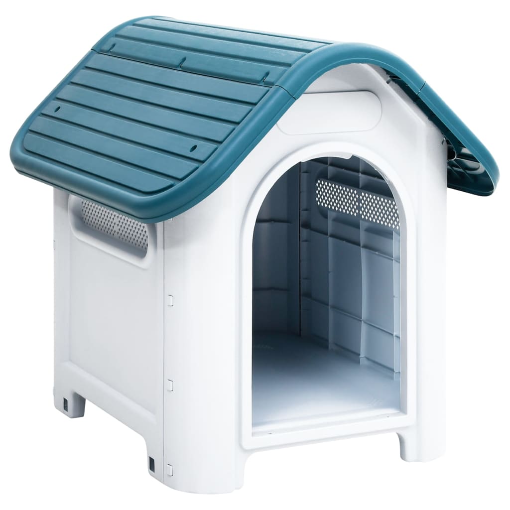 vidaXL Dog Kennel 59x75x66 cm polypropylene blue