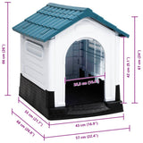 vidaXL Dog Kennel 57x68x66 cm polypropylene blue