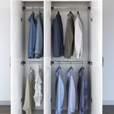 vidaXL Pinces à linge 4 pièces télescopiques 58-100 cm couleur argentée