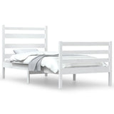 vidaXL Bed frame solid pine wood white 100x200 cm