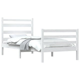 vidaXL Bed frame solid pine wood white 100x200 cm