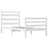vidaXL Bed frame solid pine wood white 100x200 cm