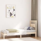 vidaXL Bedframe massief grenenhout zwart 75x190 cm