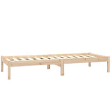 vidaXL Bedframe massief grenenhout zwart 75x190 cm
