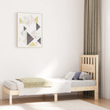 vidaXL Bedframe massief grenenhout zwart 75x190 cm