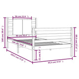 vidaXL Bedframe zonder matras massief grenenhout 90x190 cm