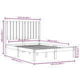 vidaXL Cadre de lit massif hout 120x190 cm