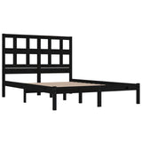 vidaXL Bedframe massief grenenhout zwart 140x190 cm