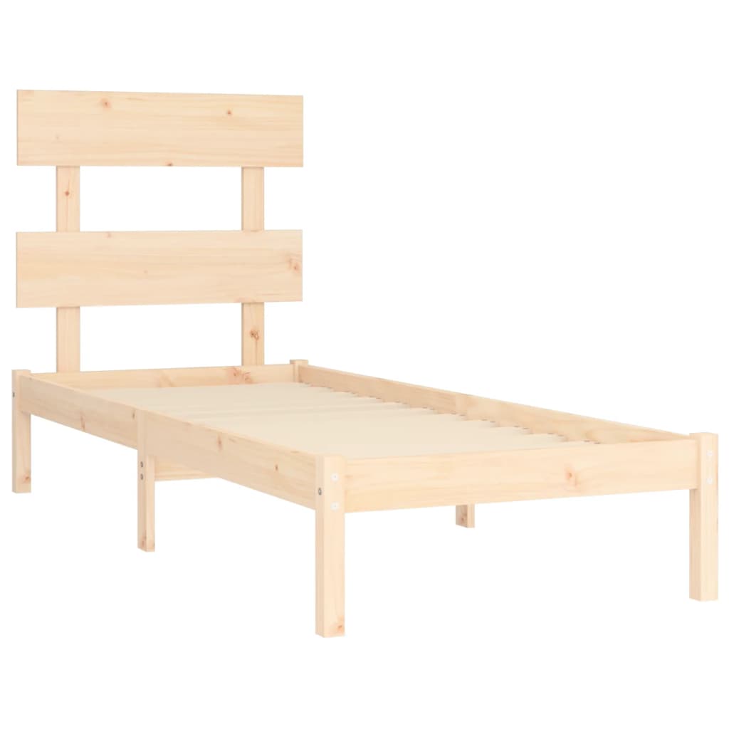 vidaXL Bedframe massief hout 75x190 cm