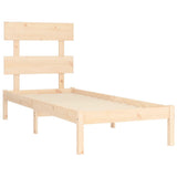 vidaXL Bedframe massief hout 75x190 cm