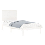 vidaXL Bedframe massief hout wit 90x190 cm