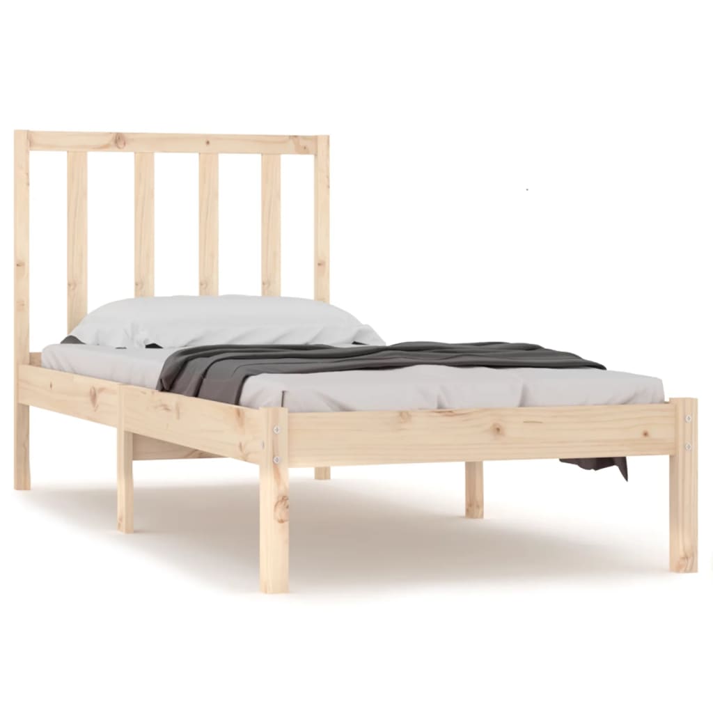 vidaXL Bedframe zonder matras massief grenenhout 75x190 cm