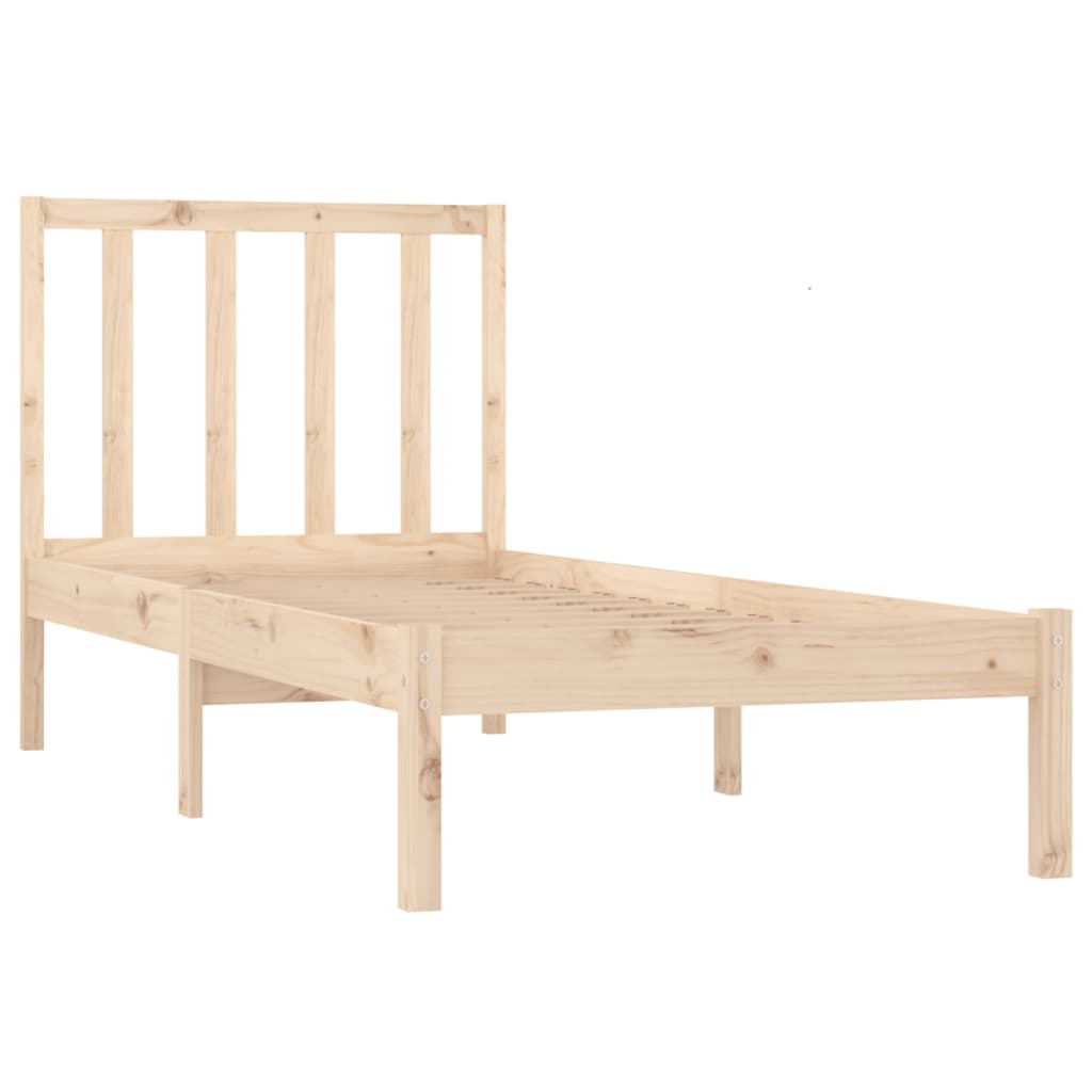 vidaXL Bedframe zonder matras massief grenenhout 75x190 cm