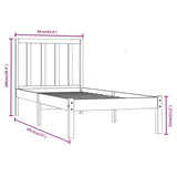 vidaXL Bedframe zonder matras massief grenenhout 75x190 cm