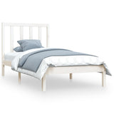 vidaXL Bedframe massief grenenhout wit 75x190 cm