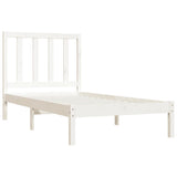 vidaXL Bedframe massief grenenhout wit 75x190 cm