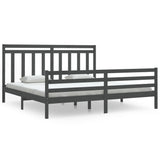 vidaXL Bedframe massief hout wit 100x200 cm