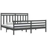 vidaXL Bedframe massief hout wit 100x200 cm