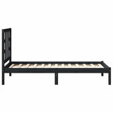 vidaXL Bed frame solid wood black 75x190 cm