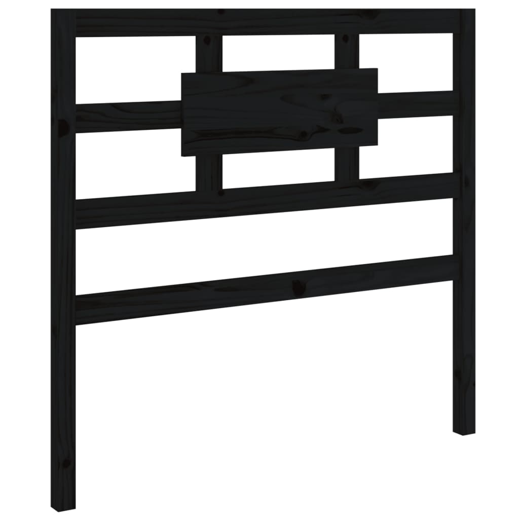 vidaXL Bedframe massief hout zwart 75x190 cm
