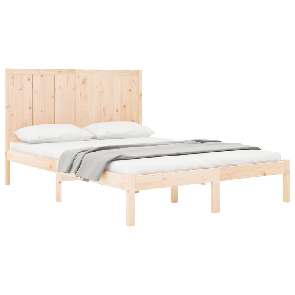 vidaXL Bedframe zonder matras massief grenenhout 120x190 cm