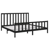 vidaXL Bedframe massief grenenhout zwart 180x200 cm