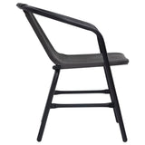 vidaXL Garden Chairs 4 pcs 110 kg Plastic Rattan and Steel